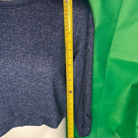 Zella Girls Blue Ling Sleeve Crop Top Small - Picture 4 of 11